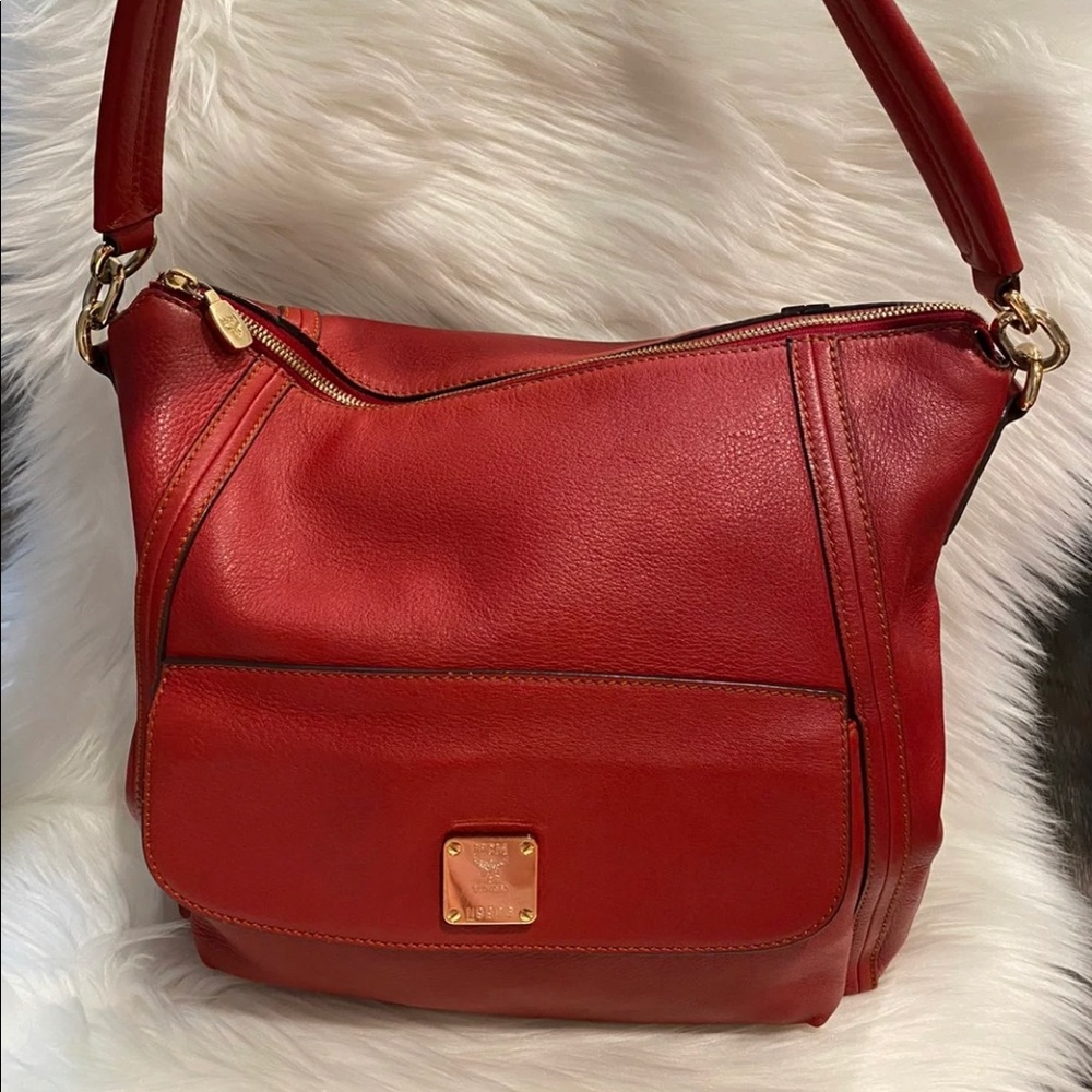 MCM Leather Hobo